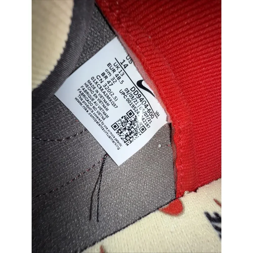 Size 14 Nike Dunk High 1985 Red Acid Wash DD9404-600 OG Box